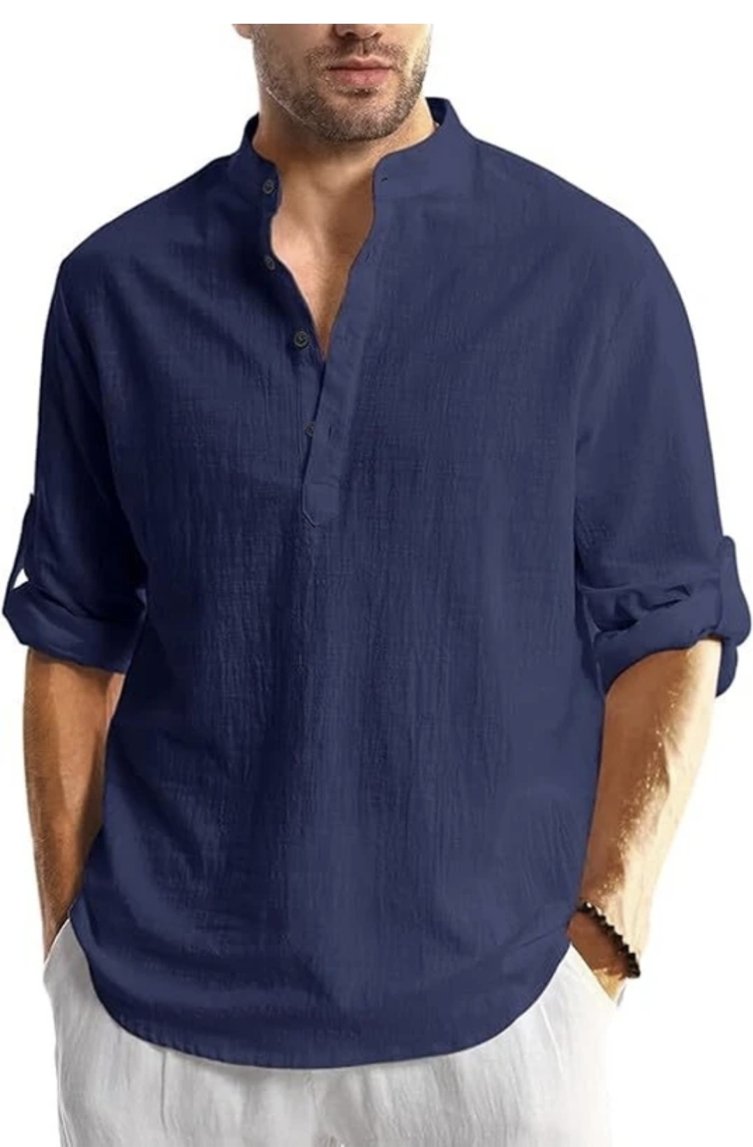 Blue short henely Shirt