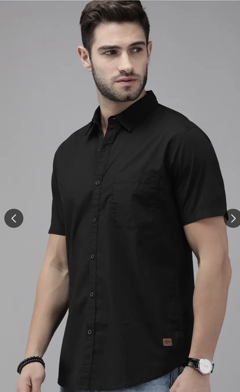 Roadster Half Black Shirt