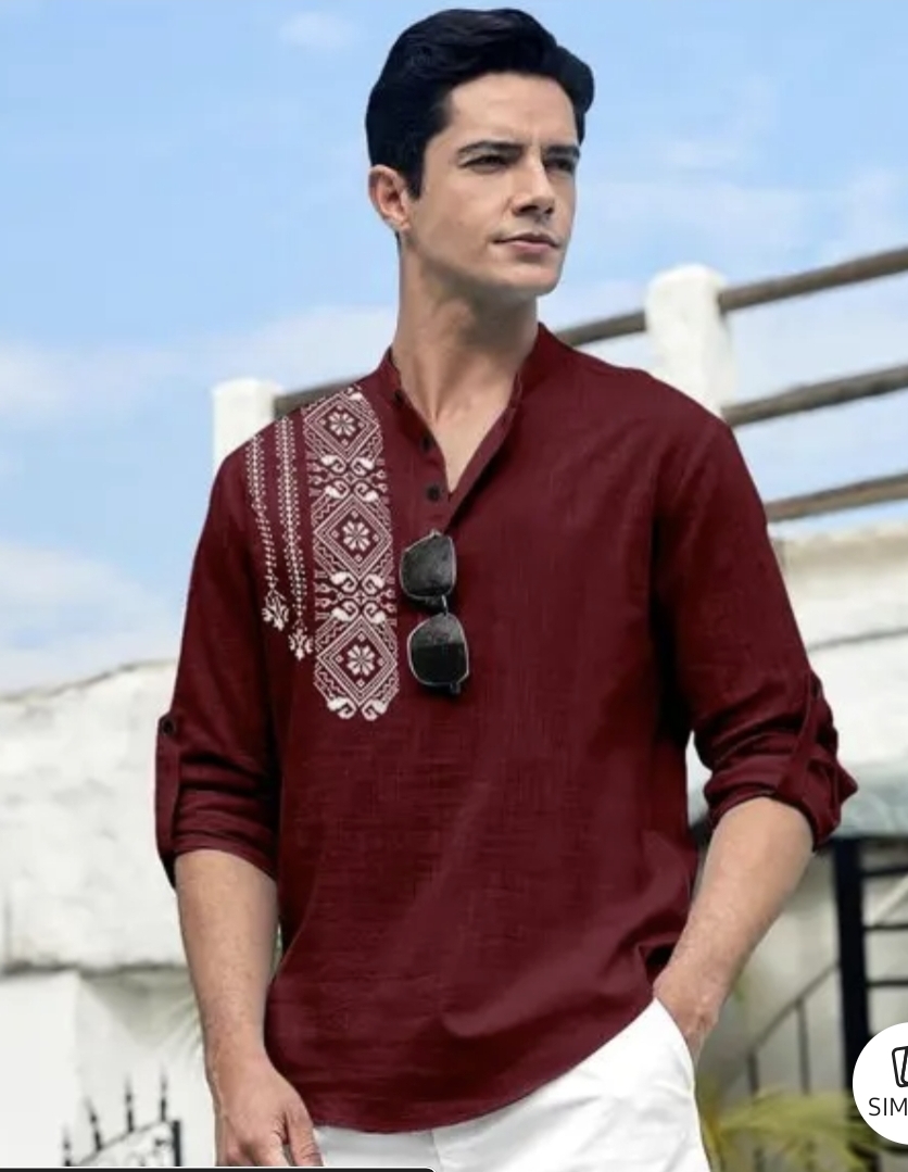 Maroon classic floral Shirt for Men