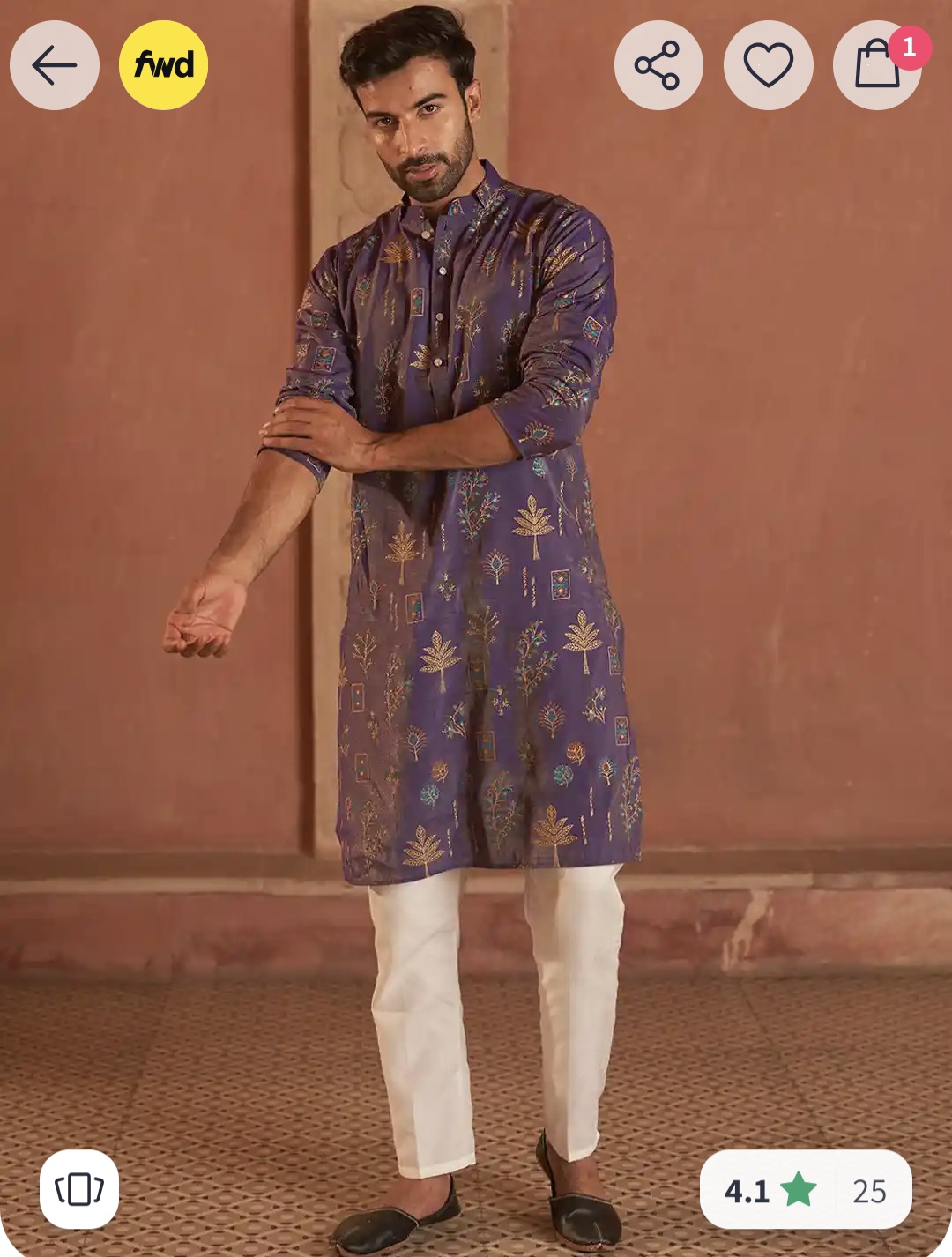 Festive Floral Pyjama set For Men