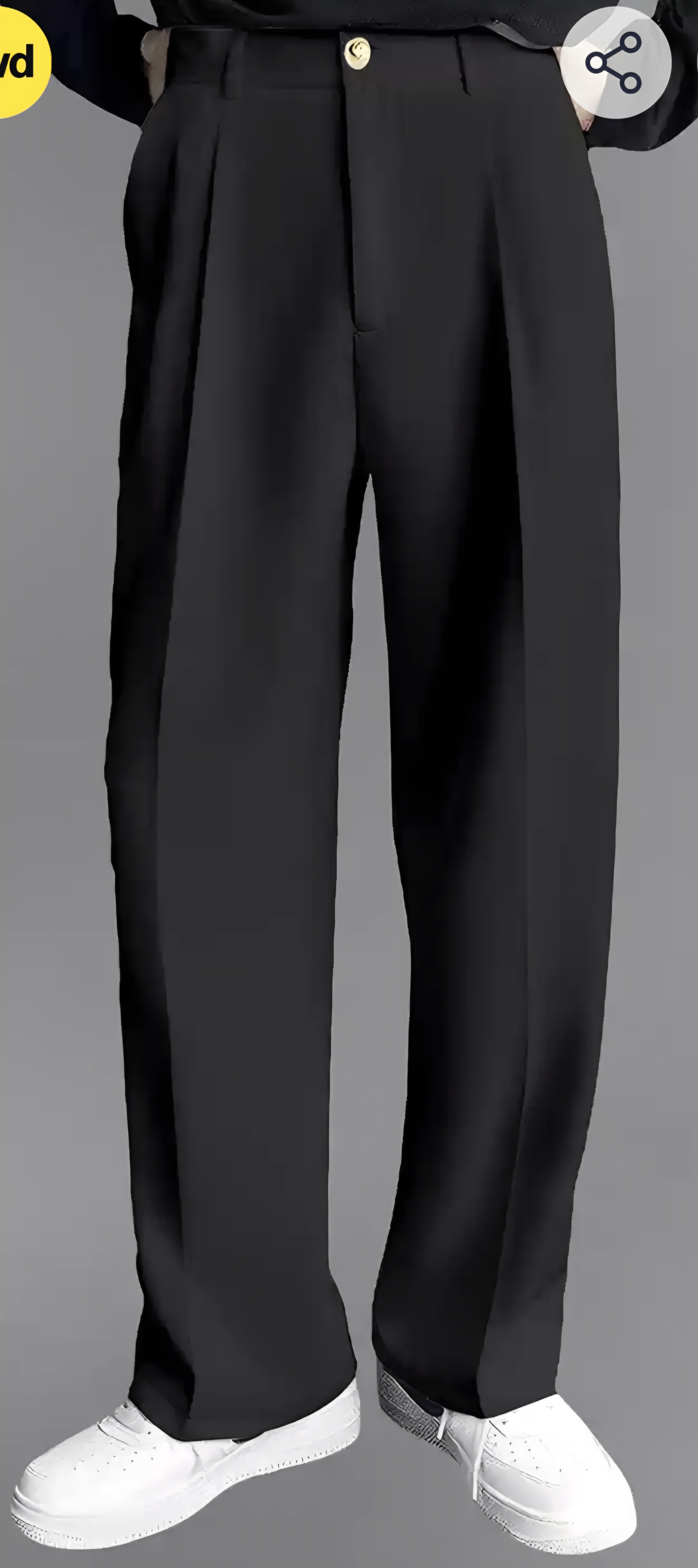 Realaxed fit black trousers men