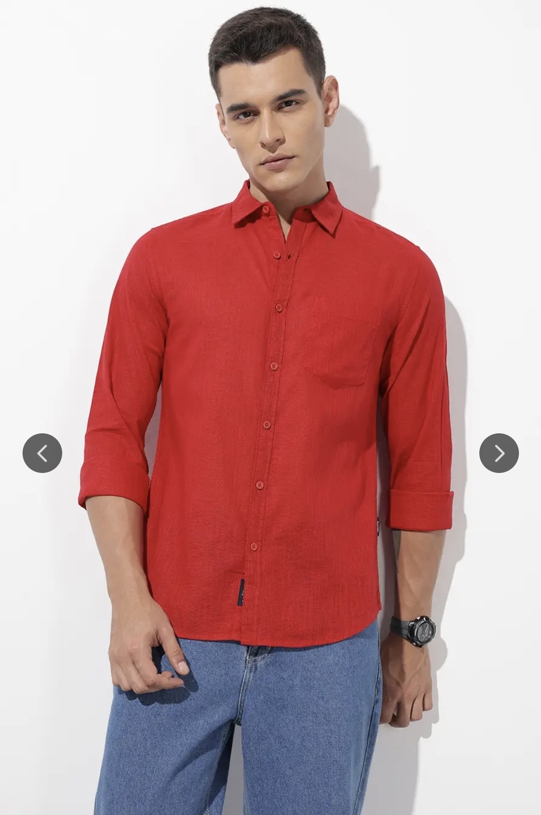 Red shirt from roadster