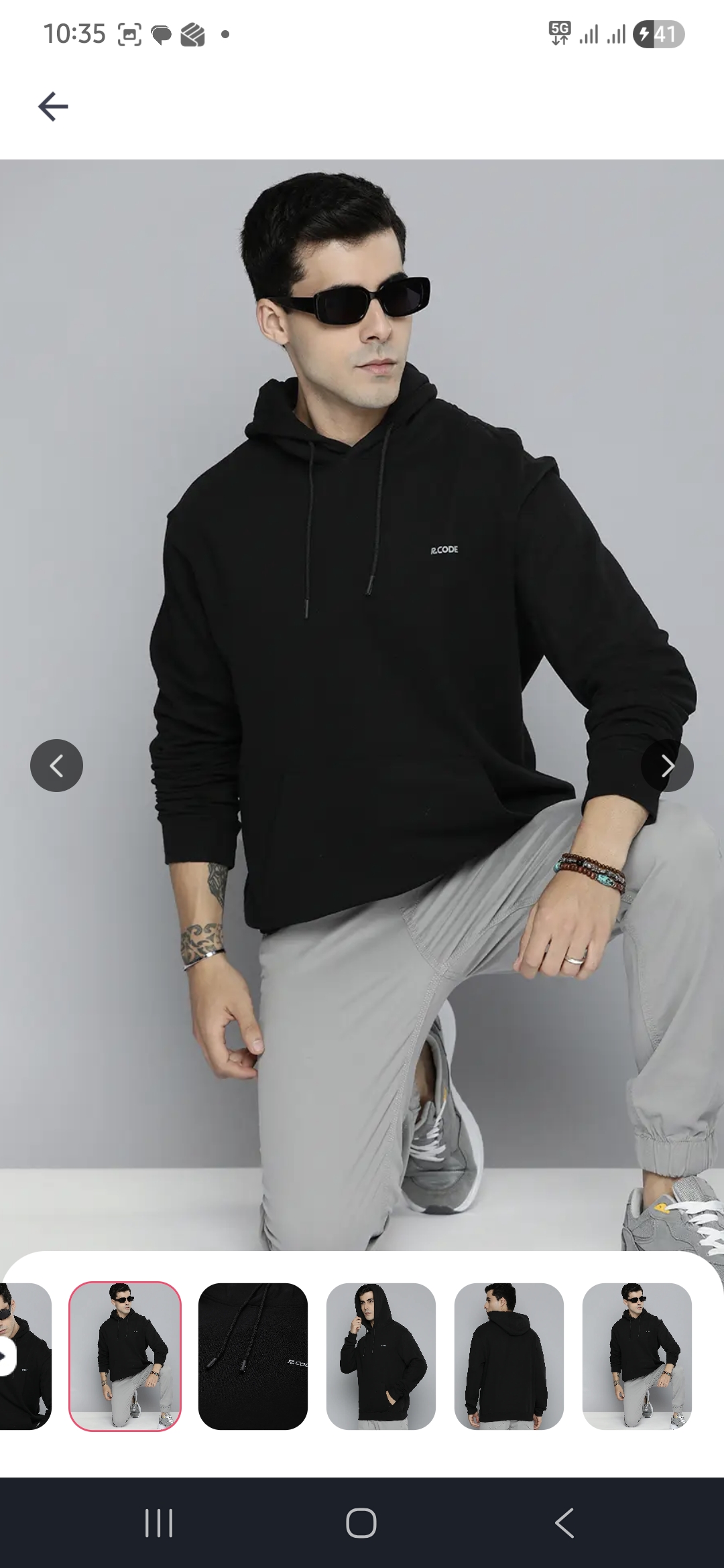 Roadster black hoodie