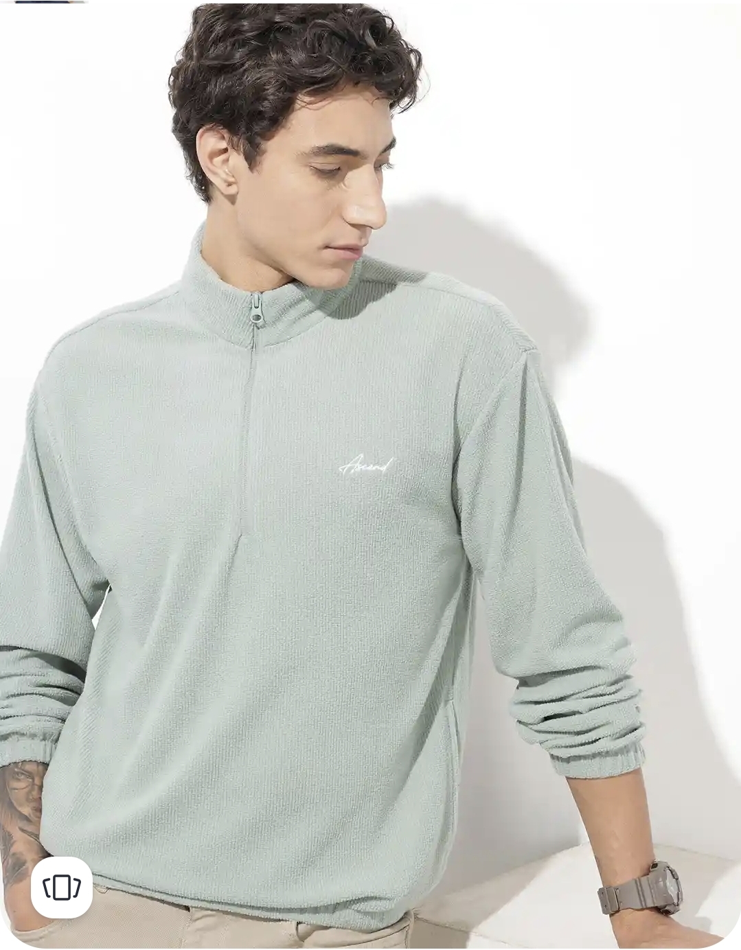 Collar sweatshirt for men