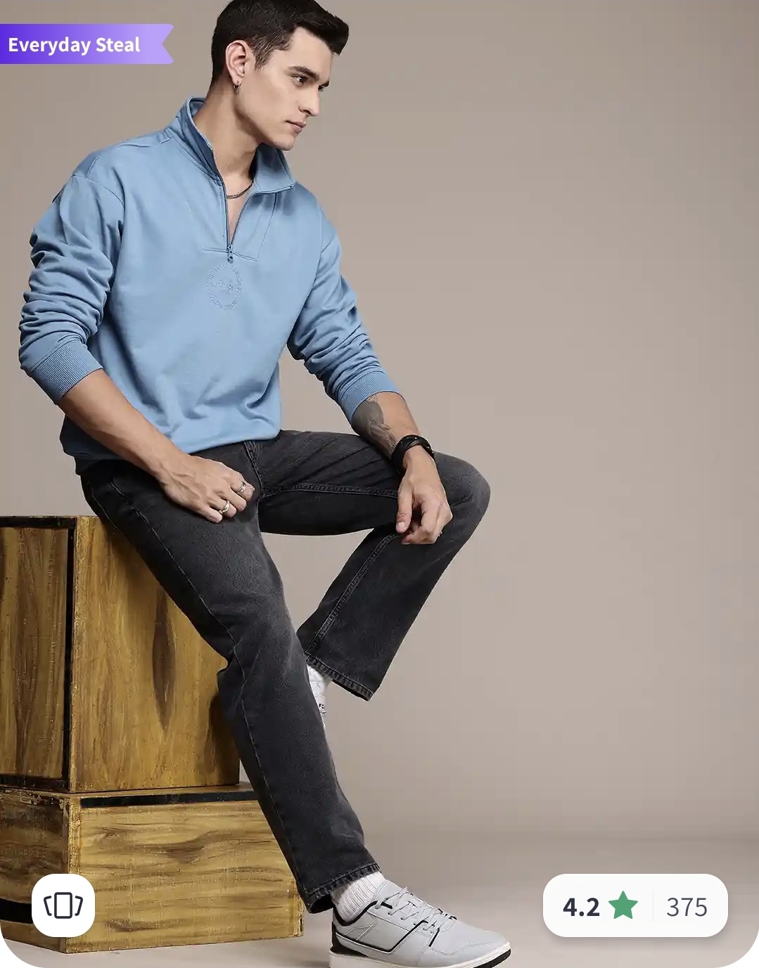 best mock collar sweatshirt for men