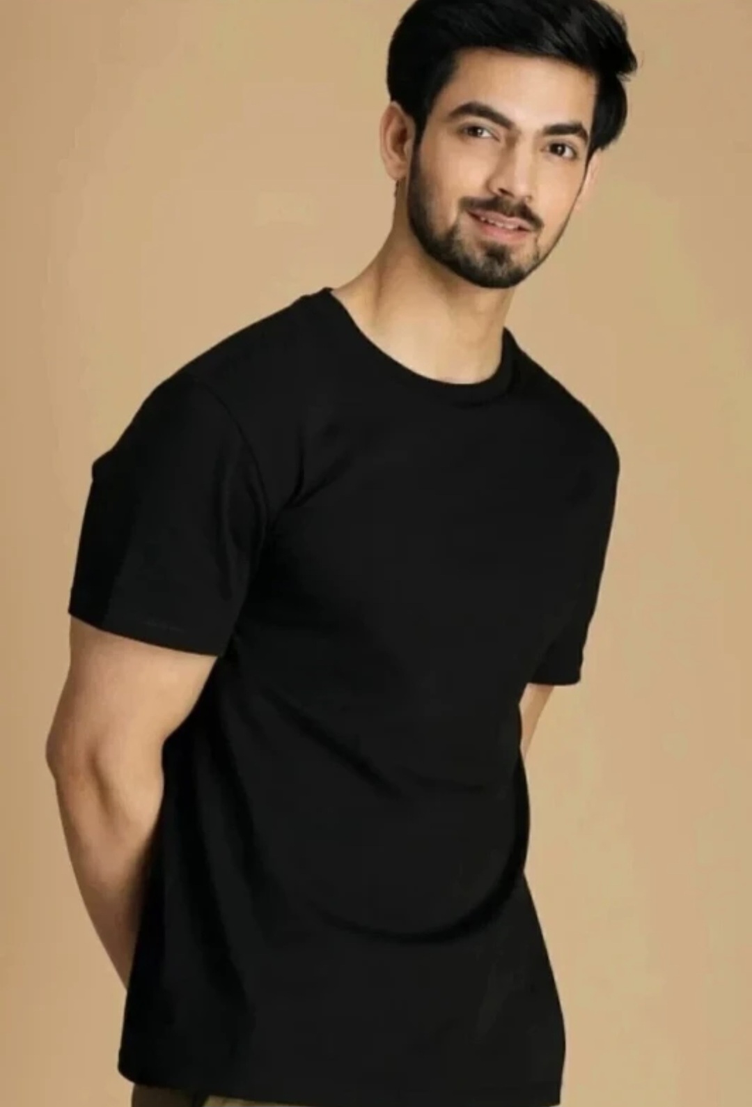 Solid black Tshirt for men