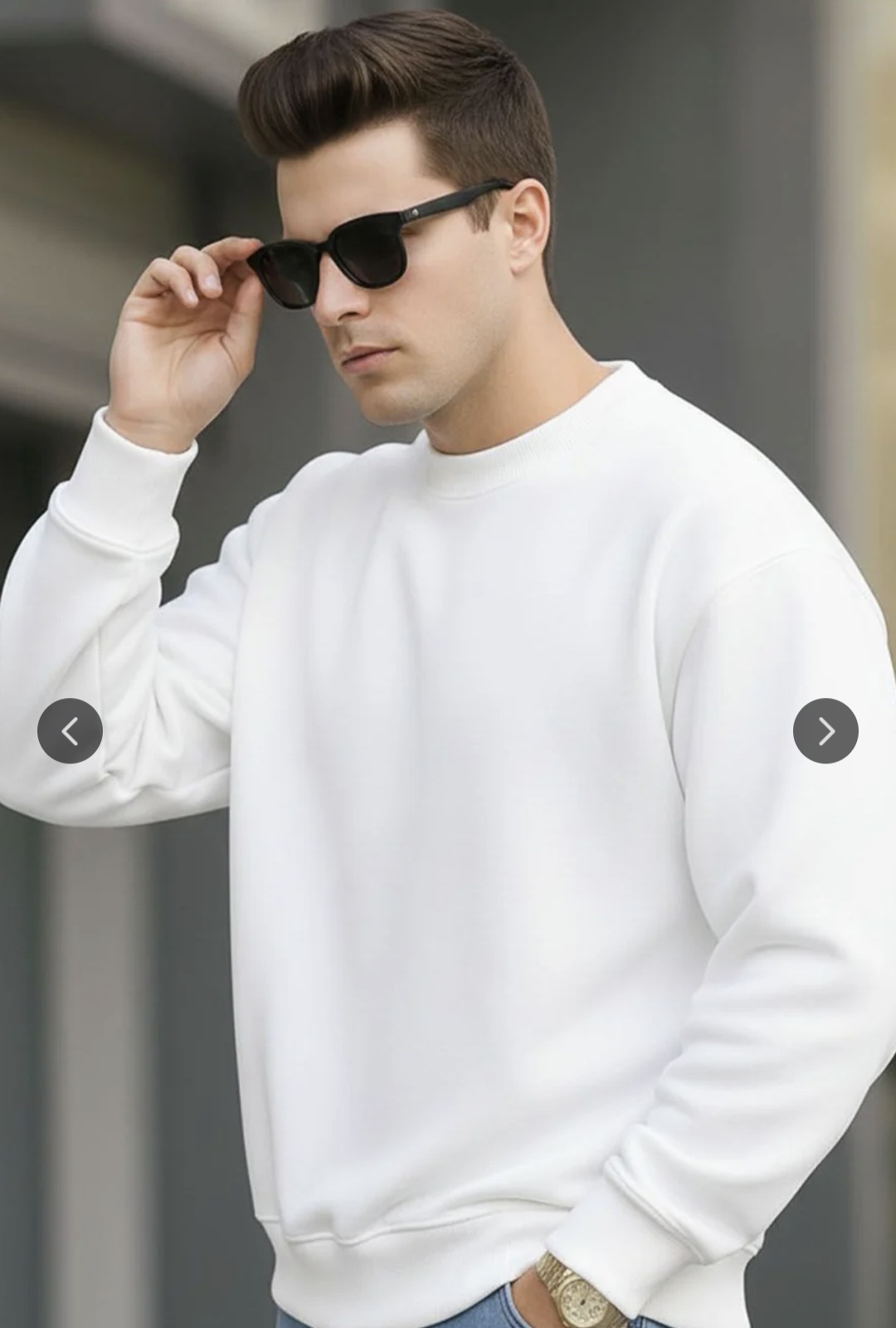 White sweatshiry for men