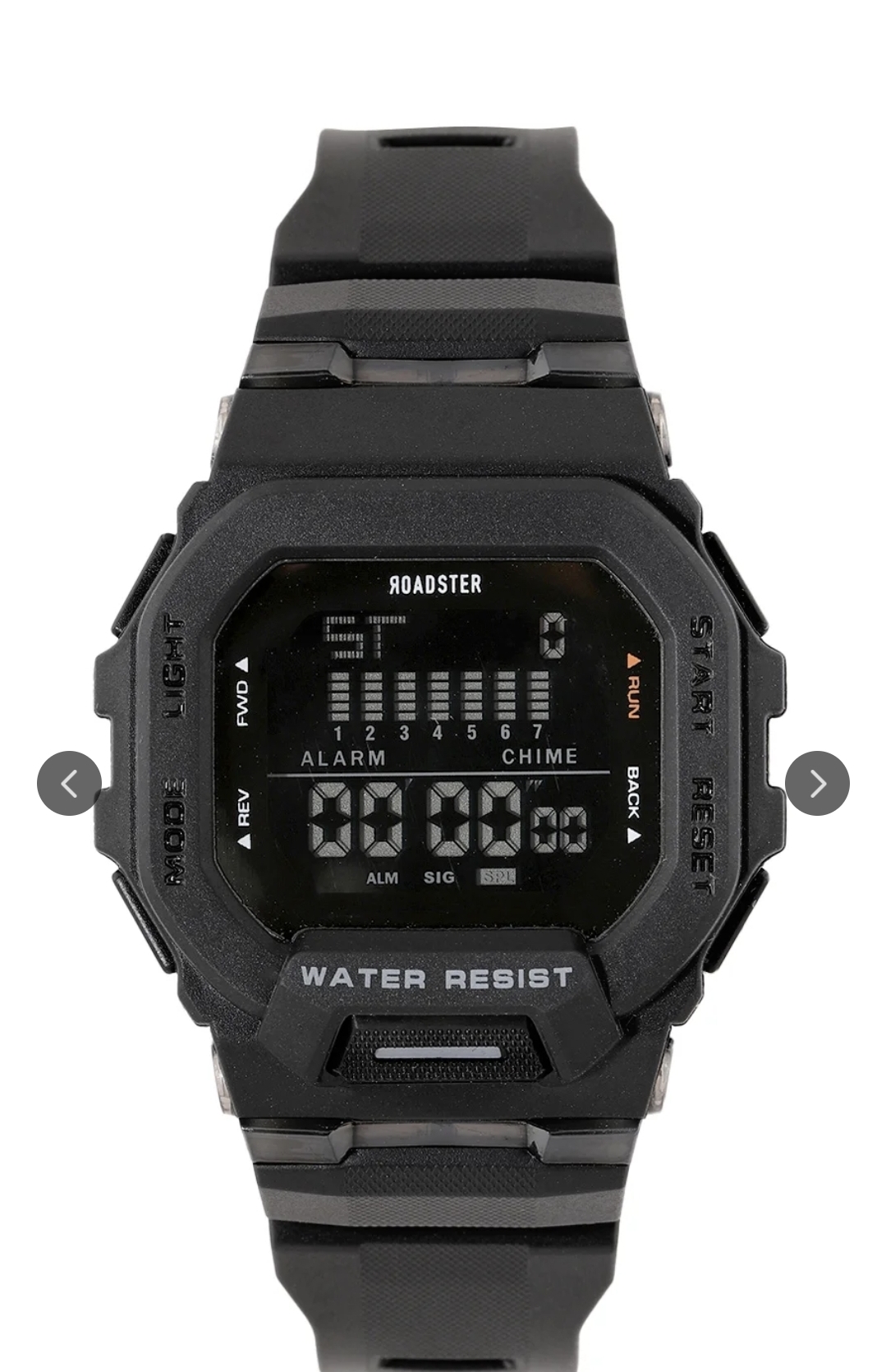 Roadster black rugged watch