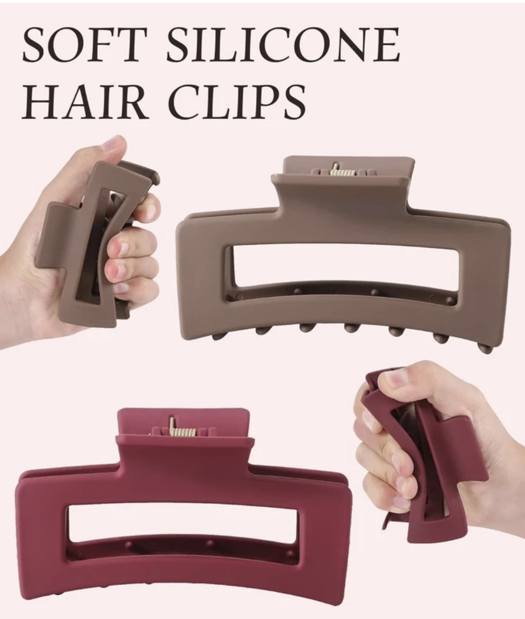 Silicon hair clips