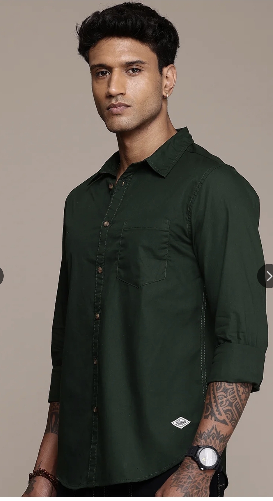 Dark Green shirt for men