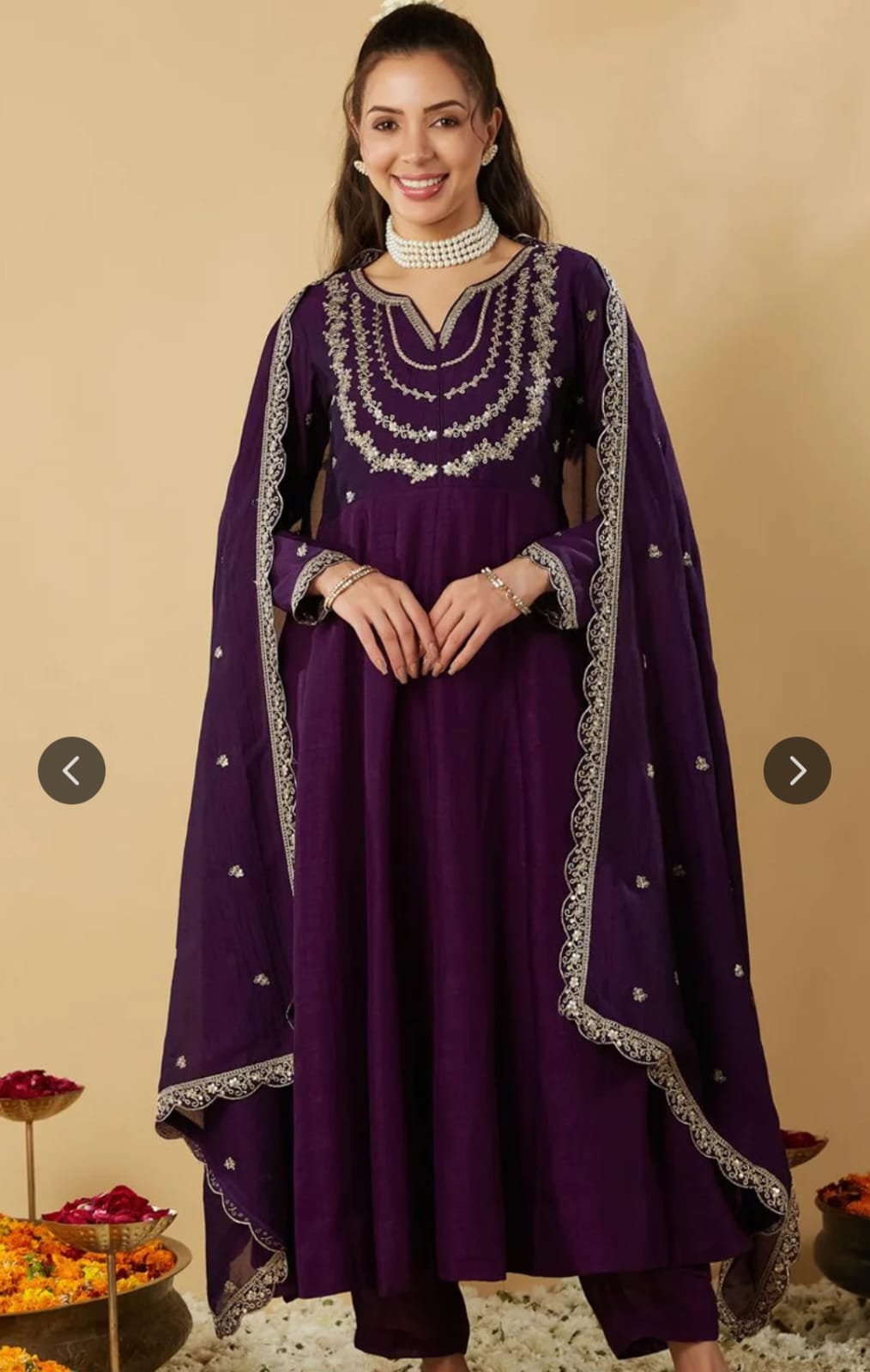 Purple colour dress for women