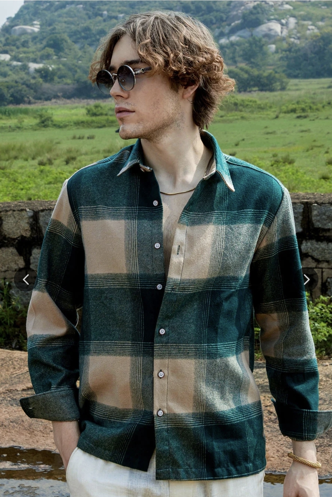 Viral checked shirt men