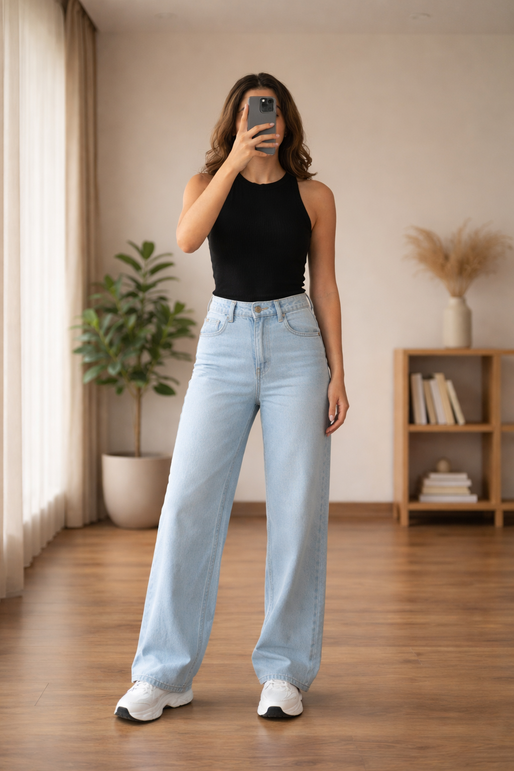 Straight fit highrise stretchable jeans under 500