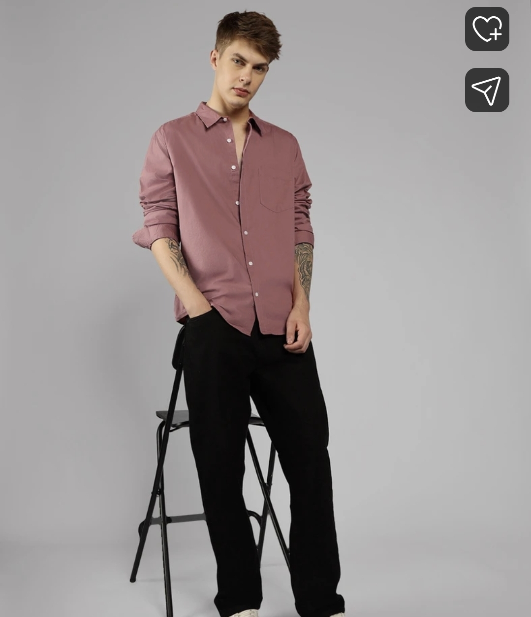 Peach color branded shirt