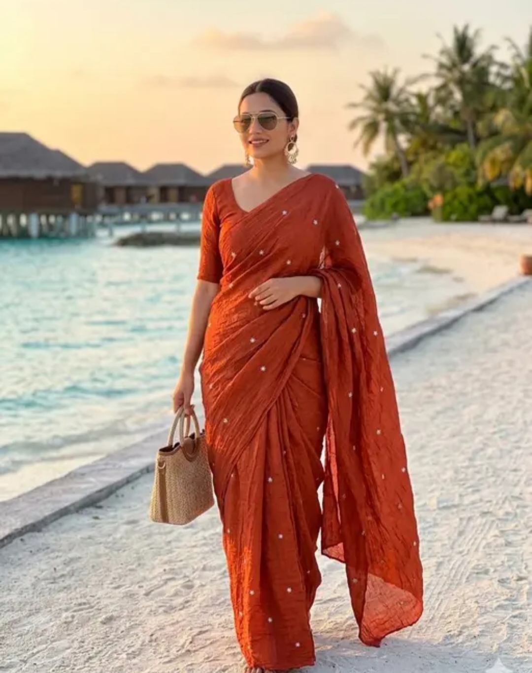 Rangoli crush saree