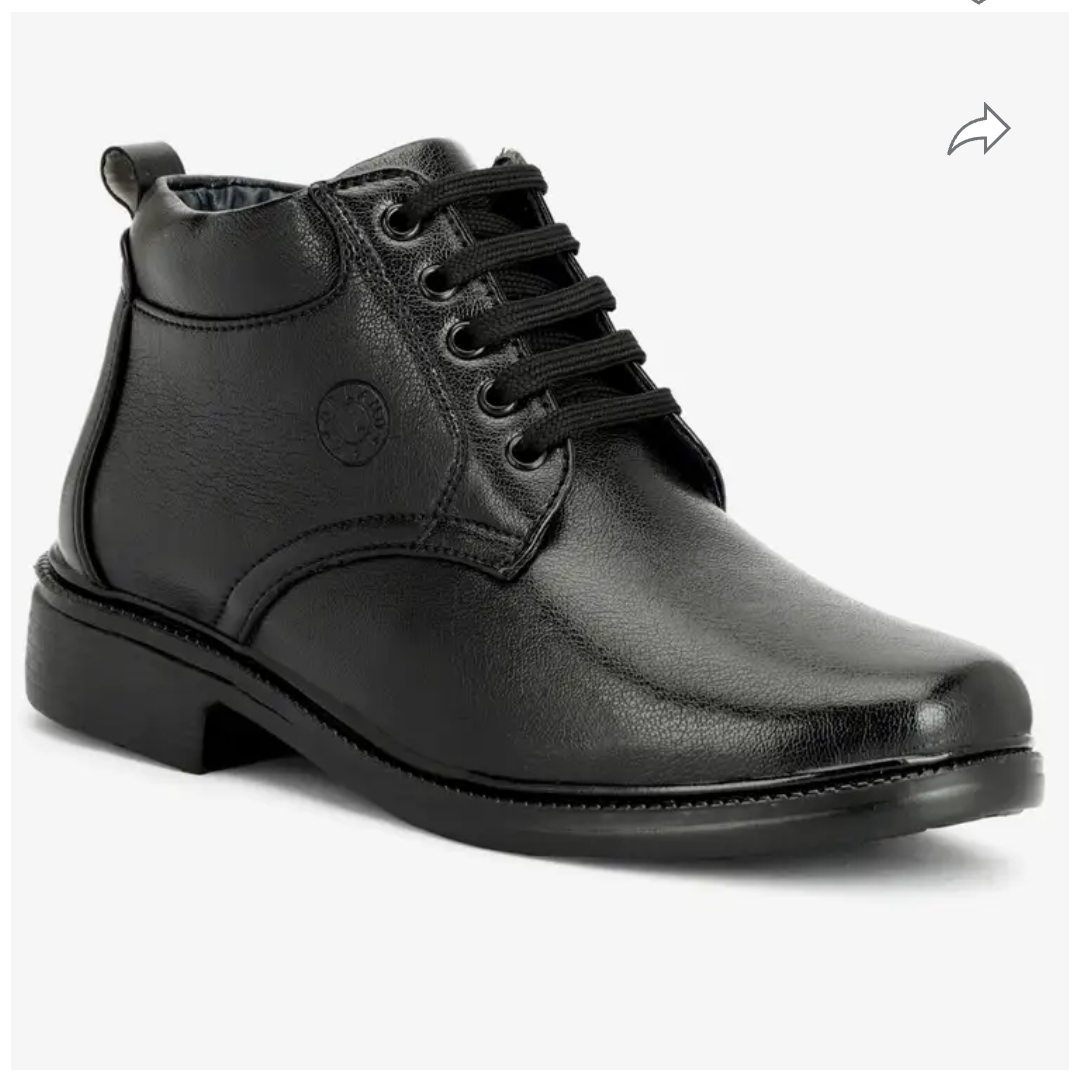 VOBLAND  Formal Boots For Men High Tops For Men  (Black , 8)