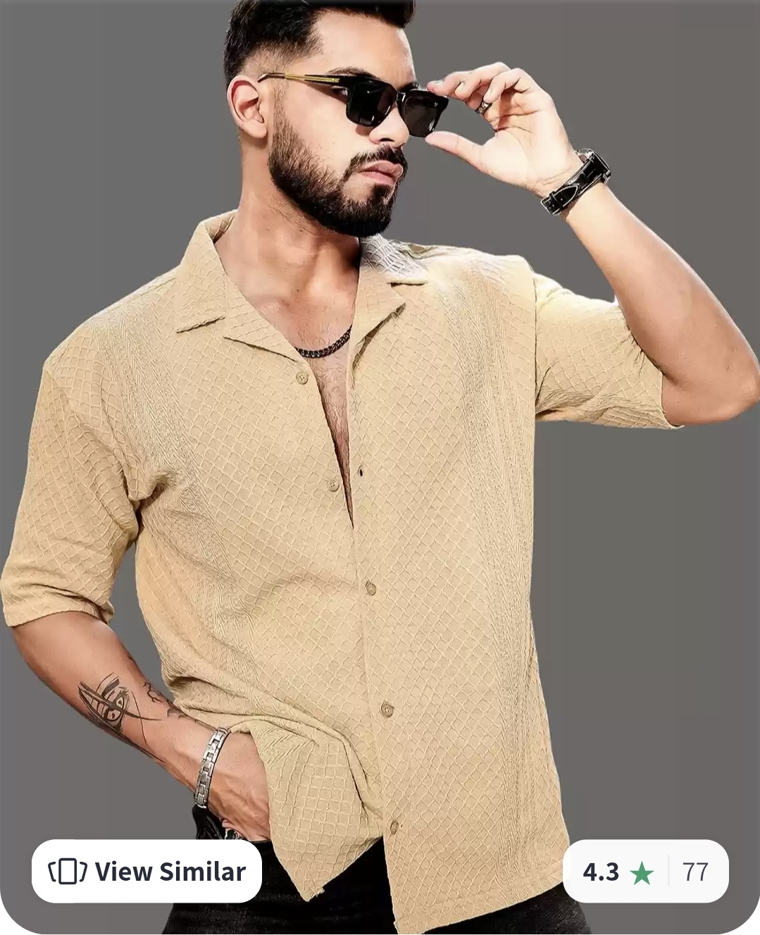  Maniac Men Comfort Opaque Printed Casual Shirt