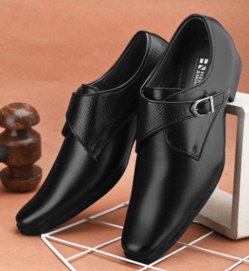 Black stylish formal shoes under 700