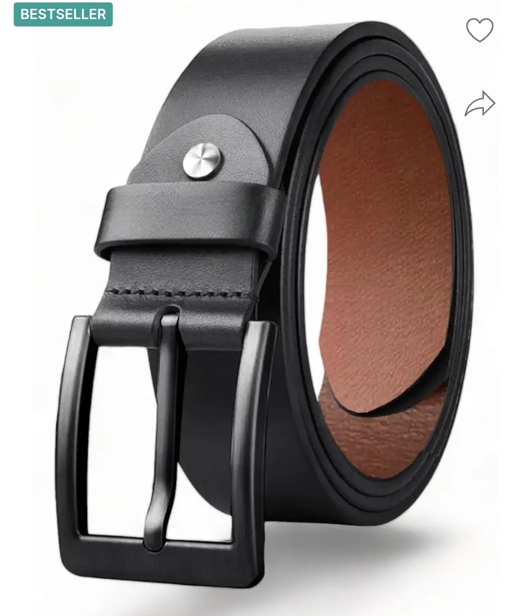 PROVOGUE  Men Formal, Casual, Party Black Genuine Leather Belt