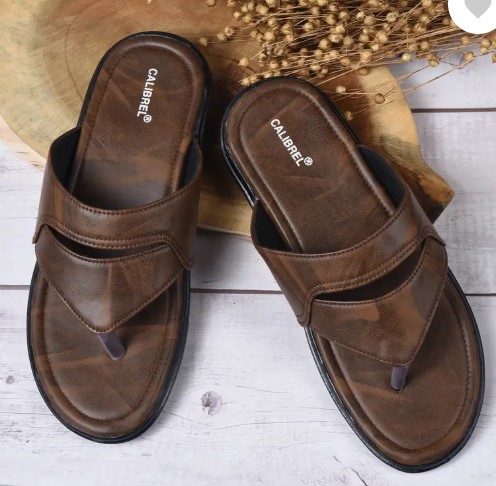 CALIBREL  Men Slippers  (Brown , 9)