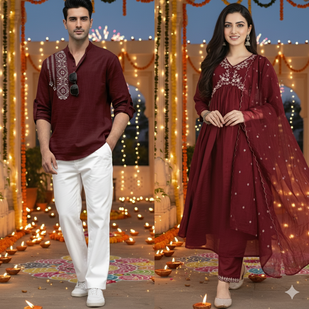 Couple Diwali Outfit 1 combo