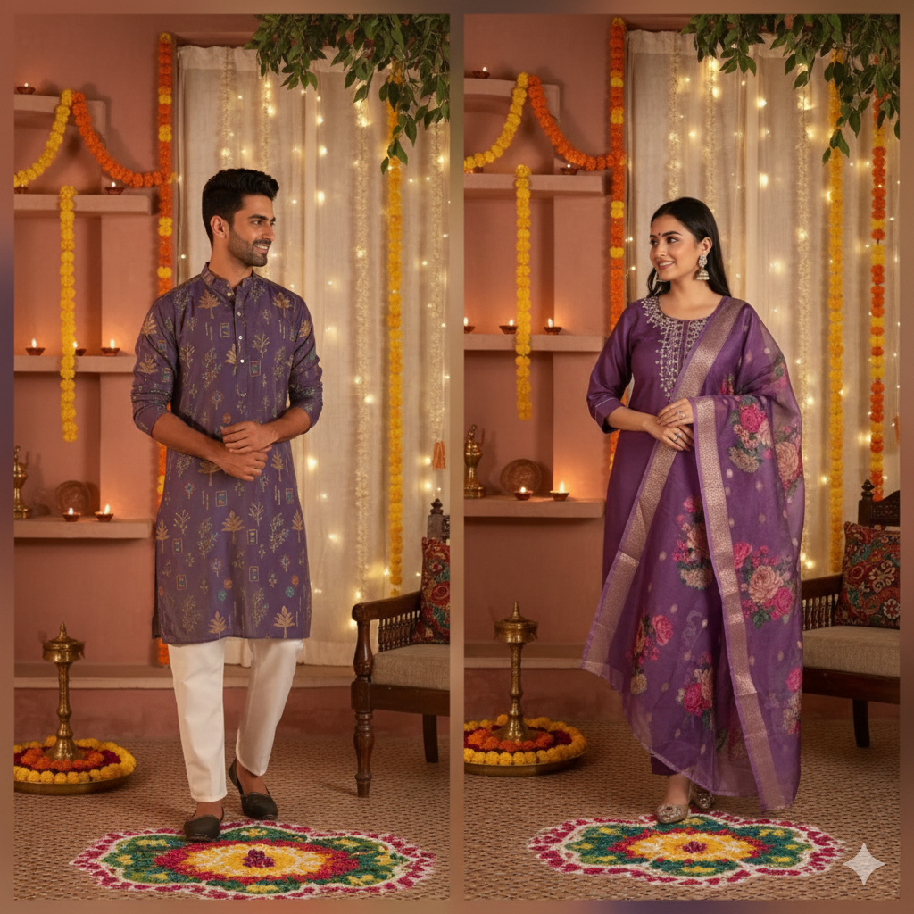 Couple Diwali Outfit 2 combo